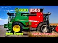 Massey Ferguson 9565 VS John Deere S680 - Ultimate Combines comparison (Green vs Red)