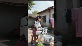 Humanoid Robots Washing Clothes | Future Technology in Action 🤖✨” #viral #robot #ai #beauty