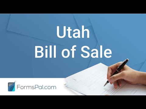 Utah Bill Of Sale Example
