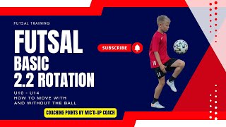 Futsal Training Basic 2.2 Rotation U10 - U14 How To Move With And Without The Ball Coaching Points
