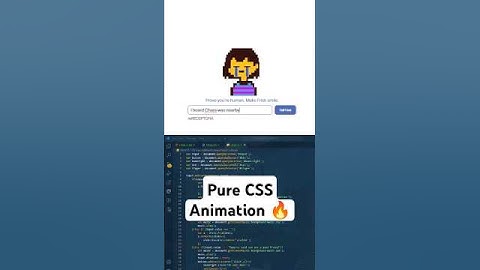 Undertale Frisk CAPTCHA CSS AnimationUndertale Frisk CAPTCHA CSS Animation
