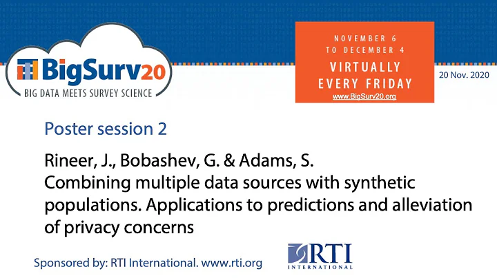 Rineer (BigSurv20) Combining multiple data sources...
