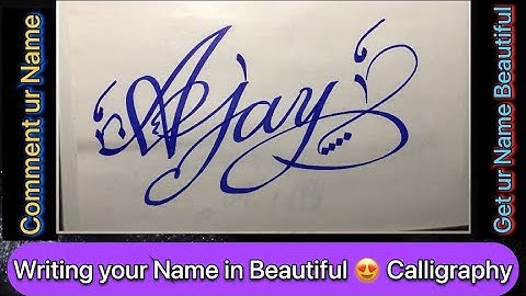 Ajay Name Signature Calligraphy | How to Draw |  #mybloopers #asmr #shorts #tiktok #Ajay
