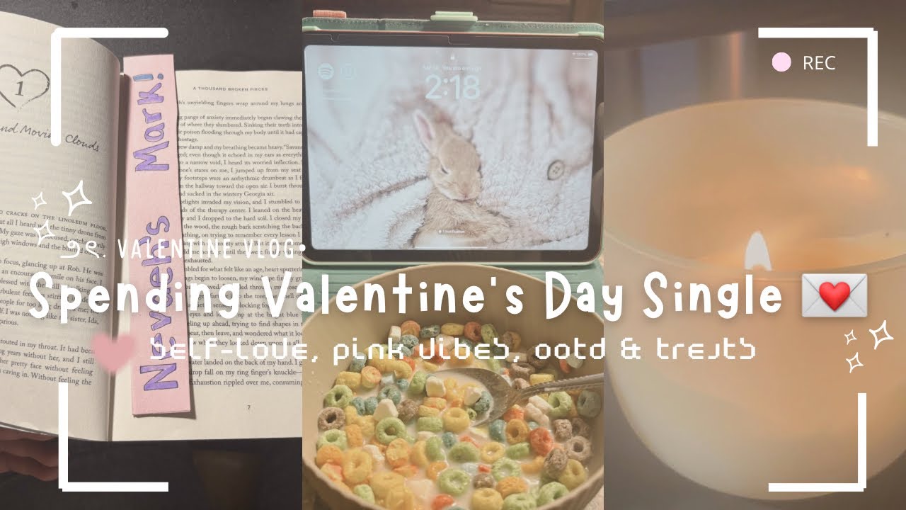 Spending Valentine’s Day Single 💝🎀 EP. 10 ♡ | self-love, pink vibes, ootd & treats