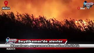 Seydikemer’de Alevler Seralara Sıçramadan Söndürüldü