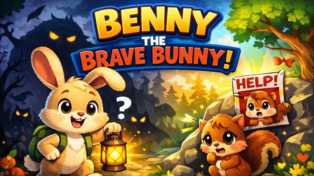 Benny the Brave Bunny | Cute Kids Cartoon Story 🐰✨