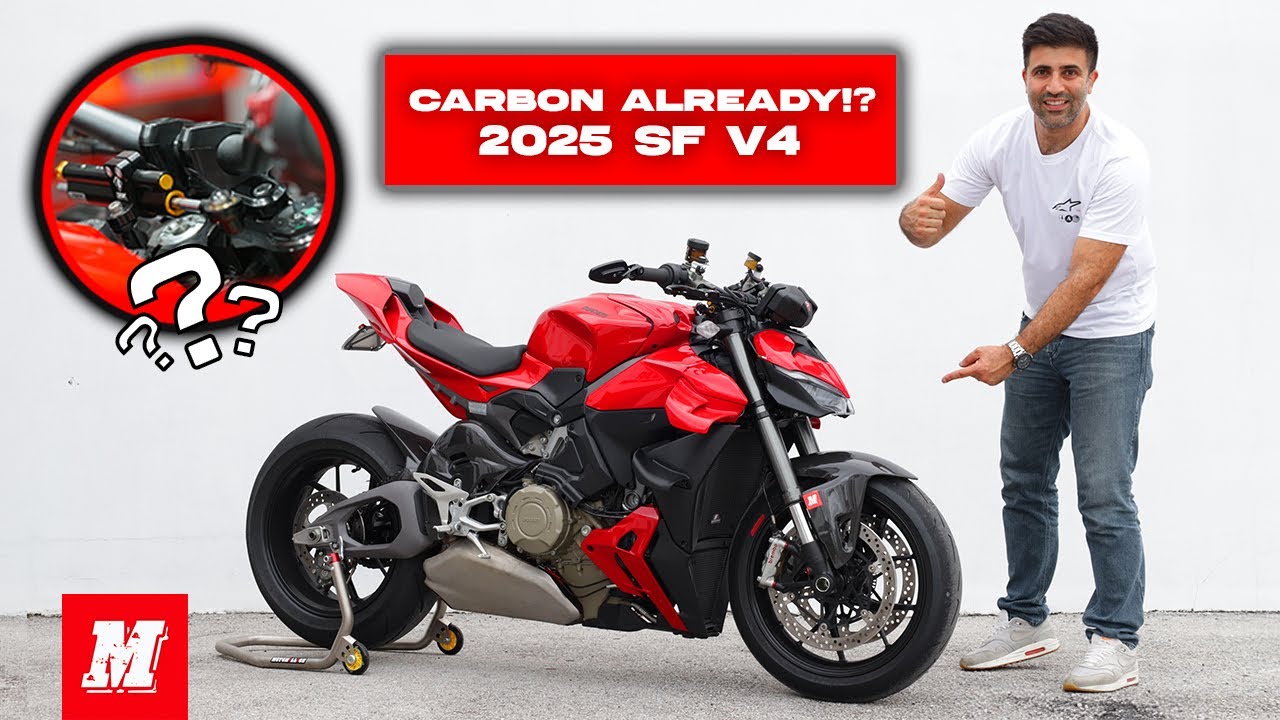 CLEAN UP TIME! Carbon Fiber, Bar End mirrors, Ohlins Steering Damper and MORE! 2025 Streetfighter V4