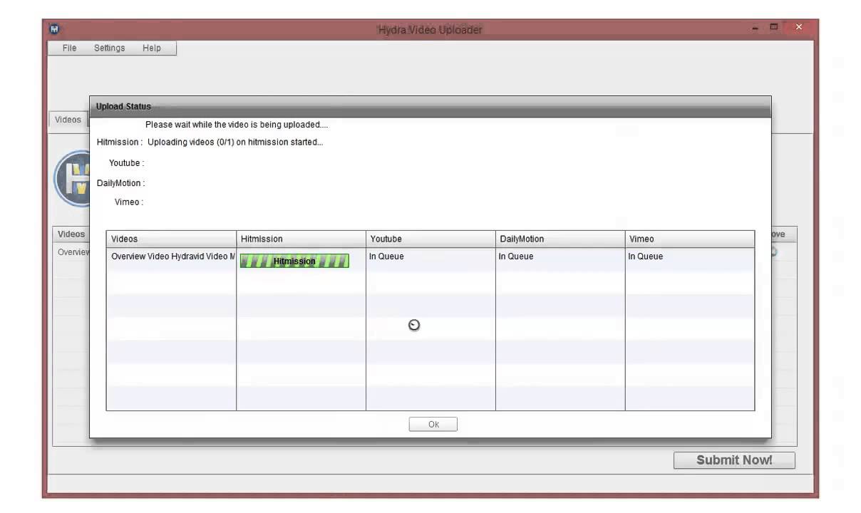 Hydravid video distribution soft review and bonus: Uploading Process of One Video to Multiple Sites