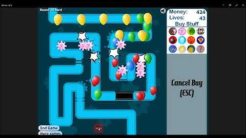 Tack Shooter Towers Only Without Tower Upgrades (Track 3, Hard, Bloons Tower Defense 3 Challenge)