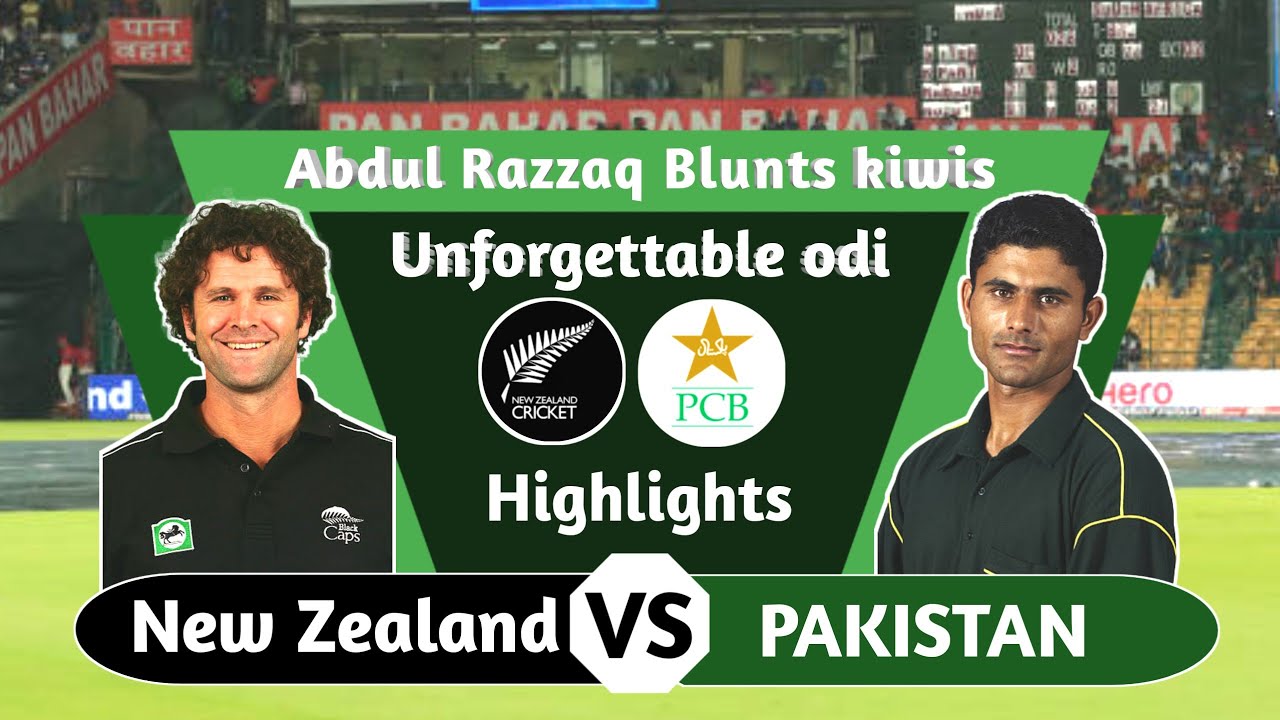 Razzaq blasting innings change the game | Pakistan surprised kiwis in a ...
