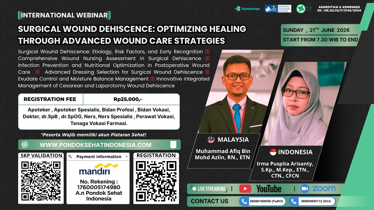 INTERNATIONAL WEBINAR SURGICAL WOUND DEHISCENCE JUNE 21, 2026