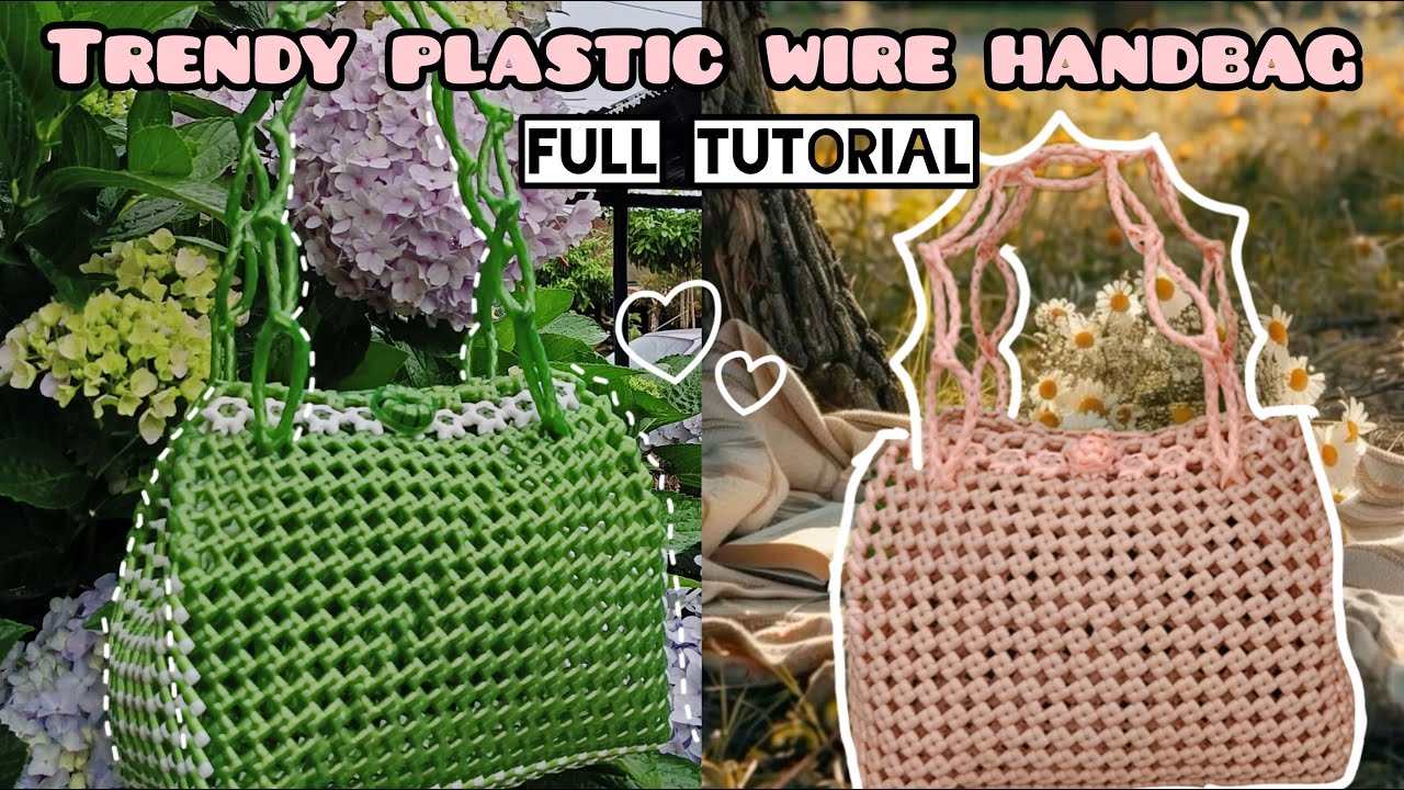 How to make Trendy plastic wire handbag /DIY handbag step by step tutorial #plasticwirebasket