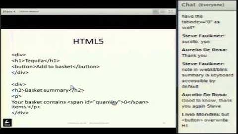 Léonie Watson "Rock & roll guide to HTML5 & ARIA" (ID24 2014)