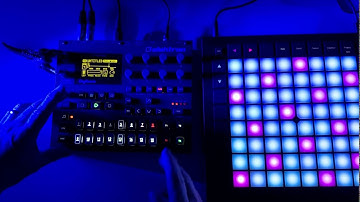 Elektron​ Digitone meets Novation​ Launchpad Pro MK3 hardware sequencer, note and chord modes