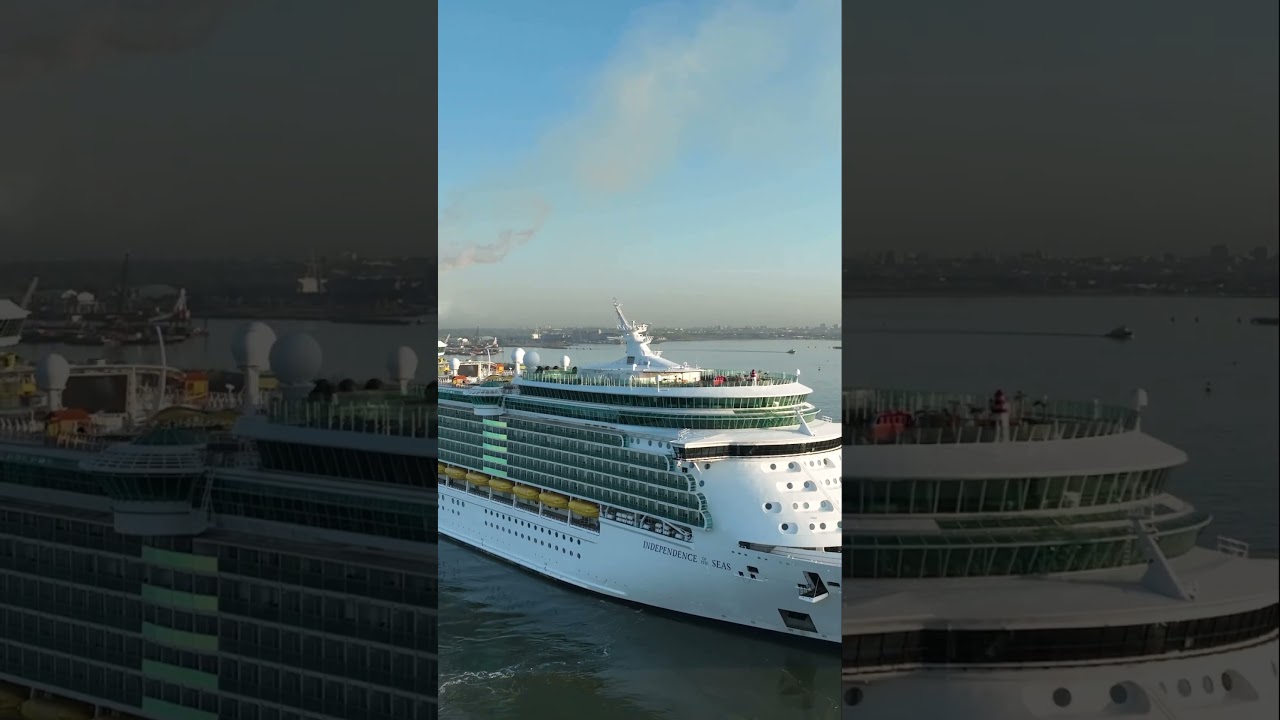 Independence Of The Seas, Cape Liberty, Nj #royalcaribbean #cruise #travel #drone #cruiselife #ship
