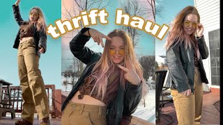 thrift haul + try-on !!