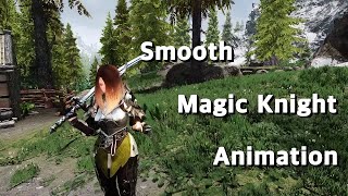 SKYRIM Smooth Magic Knight Animation Mod /스카이림 SE 마검사 모션 모드