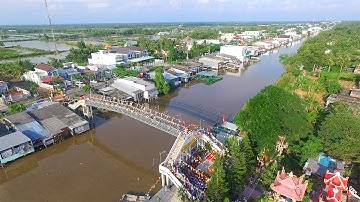 Lễ Khánh Thành Cầu Qua Sông Chùa Liên Hoa Bạc Liêu Flycam HD 17 11 2016
