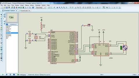 ATmega32 L293D Stepper motor simulation in proteus