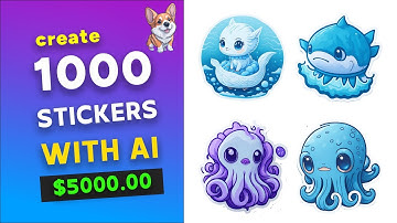 Make $5000 per month | Create Stickers With AI using a simple prompt | Leonardo AI