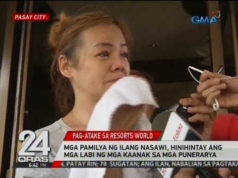 24 Oras Mga pamilya ng ilang nasawi hinihintay ang mga labi ng mga kaanak sa mga punerarya