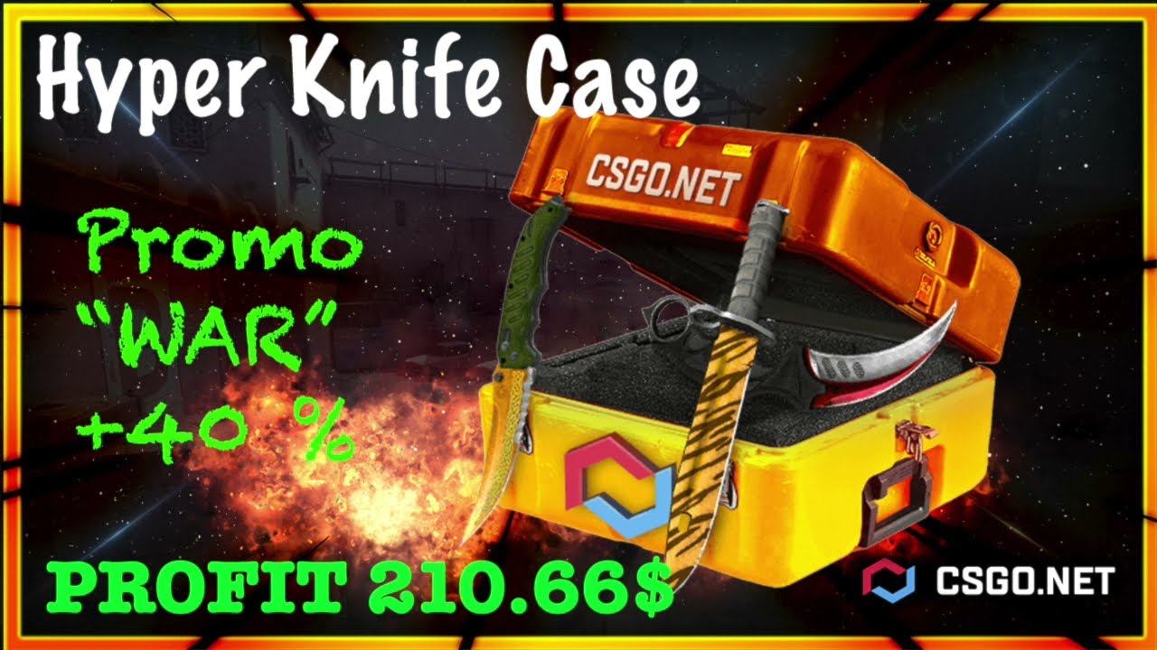 CSGO.NET promo code "WAR" +40% to your deposit // Open Hyper Knife Case // (mycsgo) // csgo knife