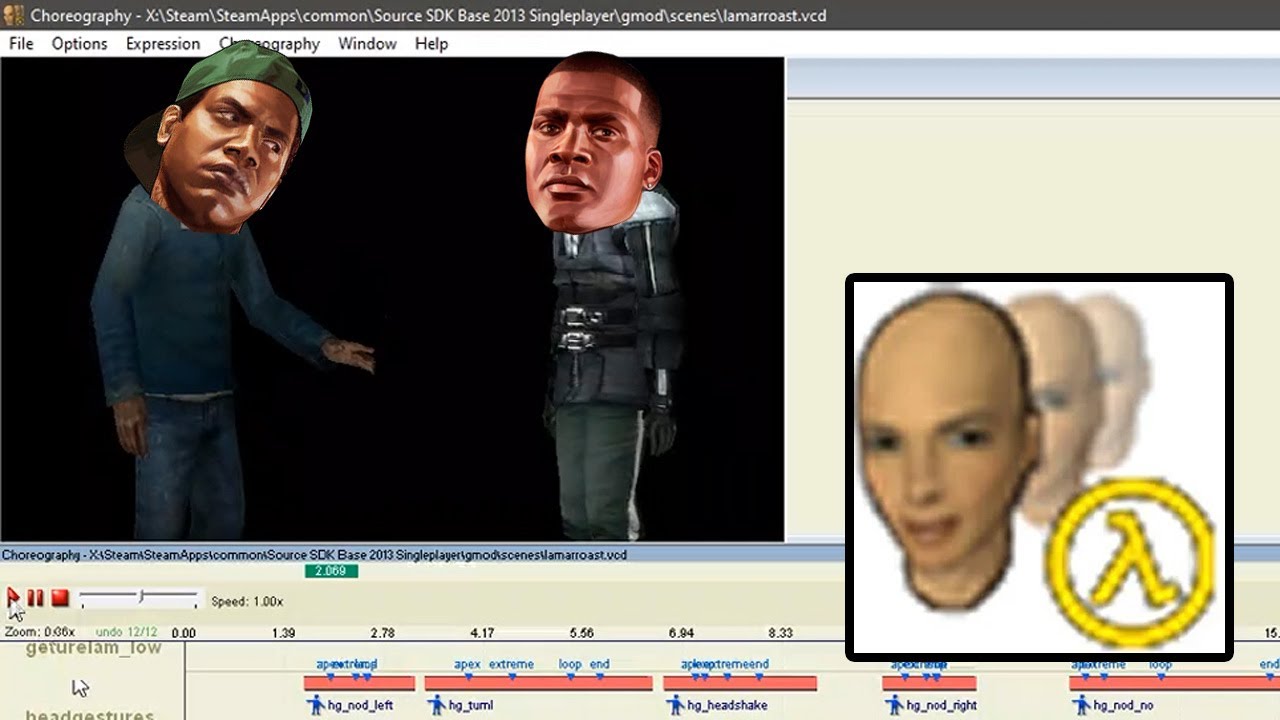 Lamar Roasts Franklin but it's Source SDK Faceposer