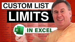 Excel  Custom List Limits  Episode 2098