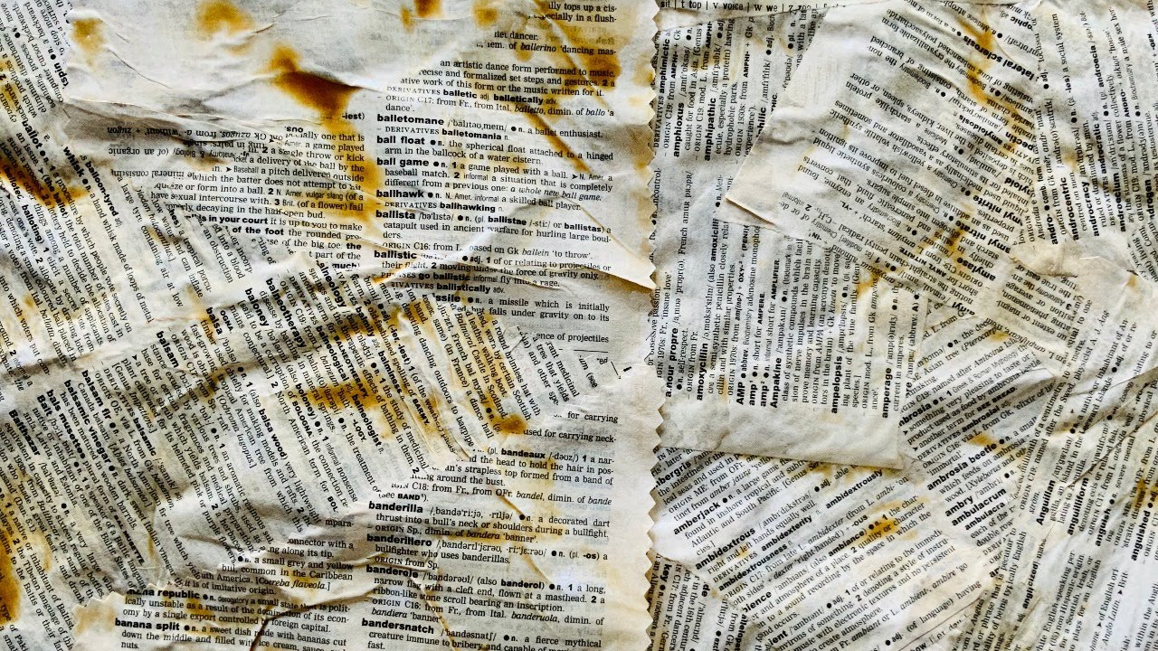 How to use up old dictionary pages 