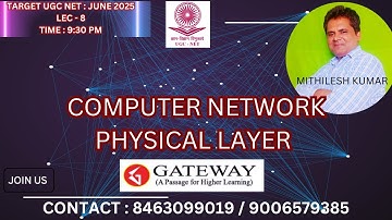 UGC NET TARGET JUNE 2025 COMPUTER SCIENCE & APPLICATION : COMPUTER NETWORK LEC - 8 LIVE STREAMING