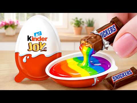 Mini Kinder Joy & Snickers Chocolate Cake | Easy Miniature Cake Recipe 🍫✨