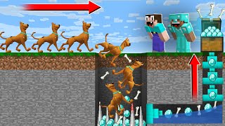 THE BEST WAY TO STEAL SCOOBY DOO TREASURES! DIAMONDS! in Minecraft Noob vs Pro