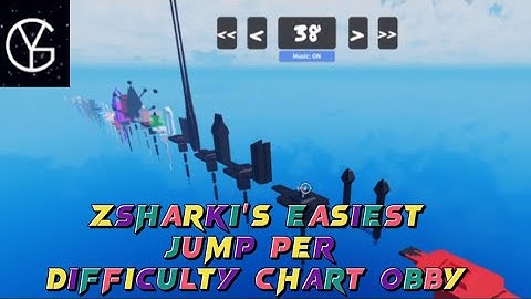 zSharki’s Easiest Jump Per Difficulty chart obby/DCO ! (not all stages)