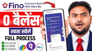 Fino Payment Bank Account Opening 2026 | Fino Payment Bank | Fino Bank Account Opening Online