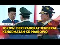 Detik-Detik Jokowi Sematkan Tanda Pangkat Jenderal TNI Kehormatan ke Prabowo Subianto