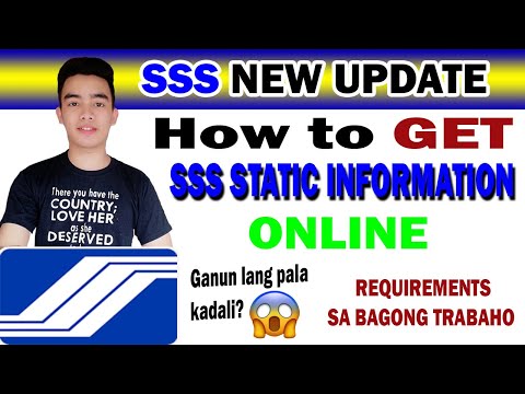 Paano Kumuha ng Static Information sa SSS Online | How to Get Static Info in SSS