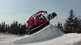 PistenBully 600 - rozhrnování sněhu na sjezdovce ve Ski Resortu Dolní Morava