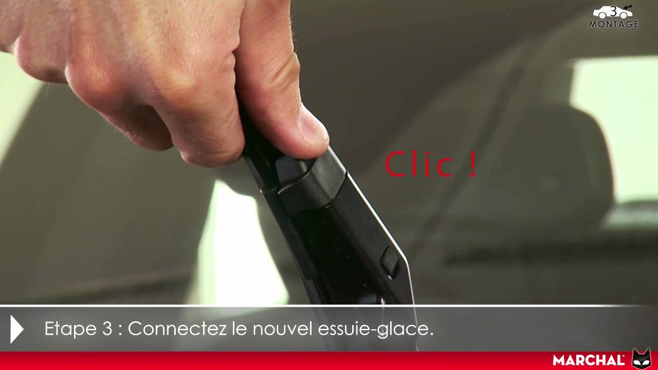 Marchal montage d un essuie glace plat connexion de