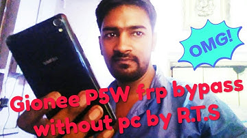 Gionee P5W frp bypass without pc by R.T. S