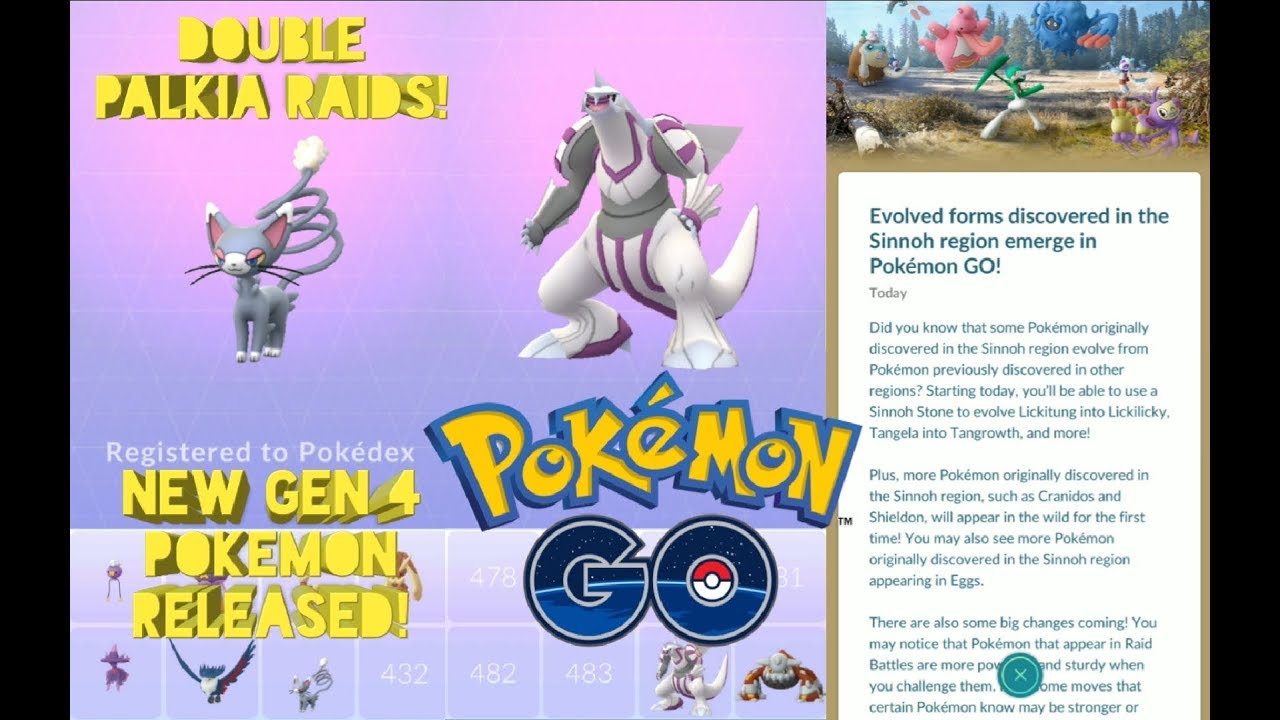 New Gen 4 Pokedex Entries Double Palkia Raid Pokemon Go Youtube New Gen 4 Pokedex Entries Double Palkia Raid Pokemon Go Youtube