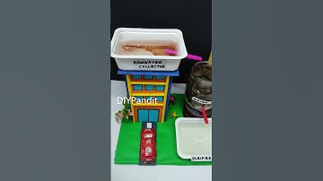 rainwater harvesting and water purification working model science project - diypandit | #shorts