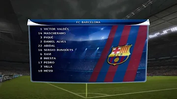 Champions League Final 2011 FC Barcelona Vs Manchester United PES 2011 Version 