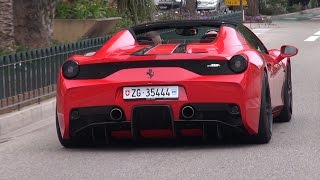 In this video you can see a brand new ferrari 458 speciale aperta
rosso corsa and black striping. has some aftermarket parts, like the
gorgeou...