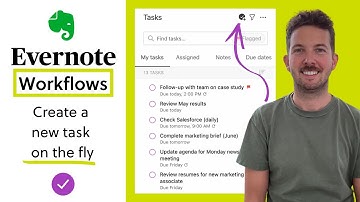 Create a new task in Evernote on the fly | Tasks Workflow 2 of 7