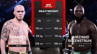 Serghei Spivac vs. Jairzinho Rozenstruik (Simulation on PS5 | UFC 5)