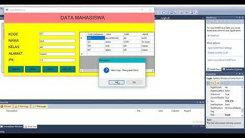 Project UAS | Pemograman Visual Studia | Data Mahasiswa | STMIK ROYAL KISARAN