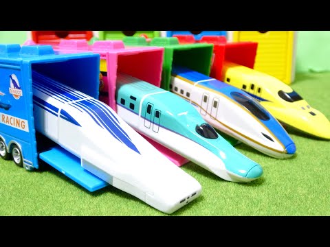 カーズ ディズニー マックが新幹線のお菓子 スピードGO!を運んで来たよ!かがやき ドクターイエロー H5系 超電導リニアL0系