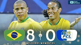 QUANDO A SELEÇÃO BRASILEIRA DAVA MEDO! COM ADRIANO, RONALDO, RONALDINHO, KAKÁ | BRASIL 8 X 0 LUCERNA