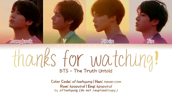 BTS   The Truth Untold 전하지 못한 진심 feat  Steve Aoki Color Coded Lyrics Han Rom Eng