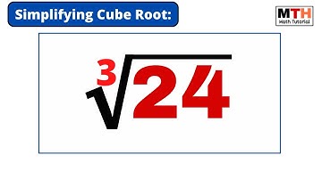 Cube root of 24 | Simplify 24^1/3 | Simplifying cube roots